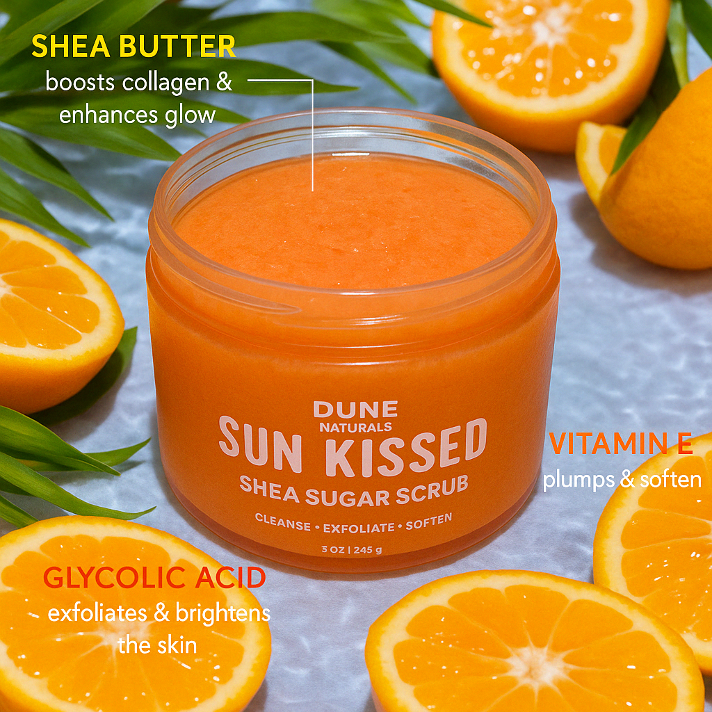 DUNE NATURALS©- Sun Kissed Tan-Free Scrub