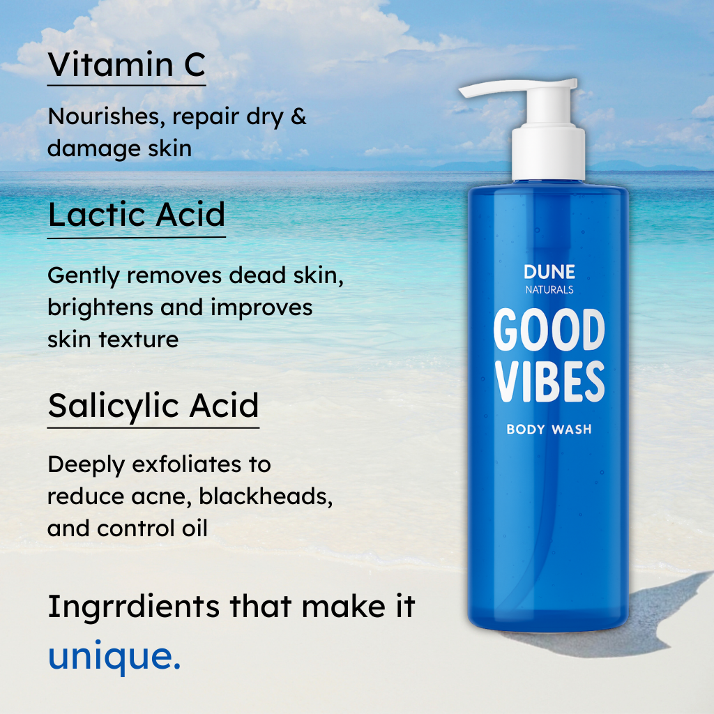 DUNE NATURALS©- Good Vibes Salicylic Acid Body Wash